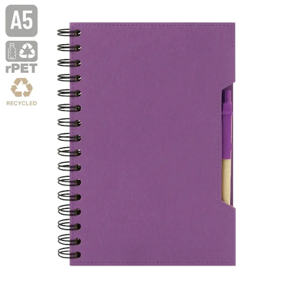 CADERNO A5 COM CANETA ECO 