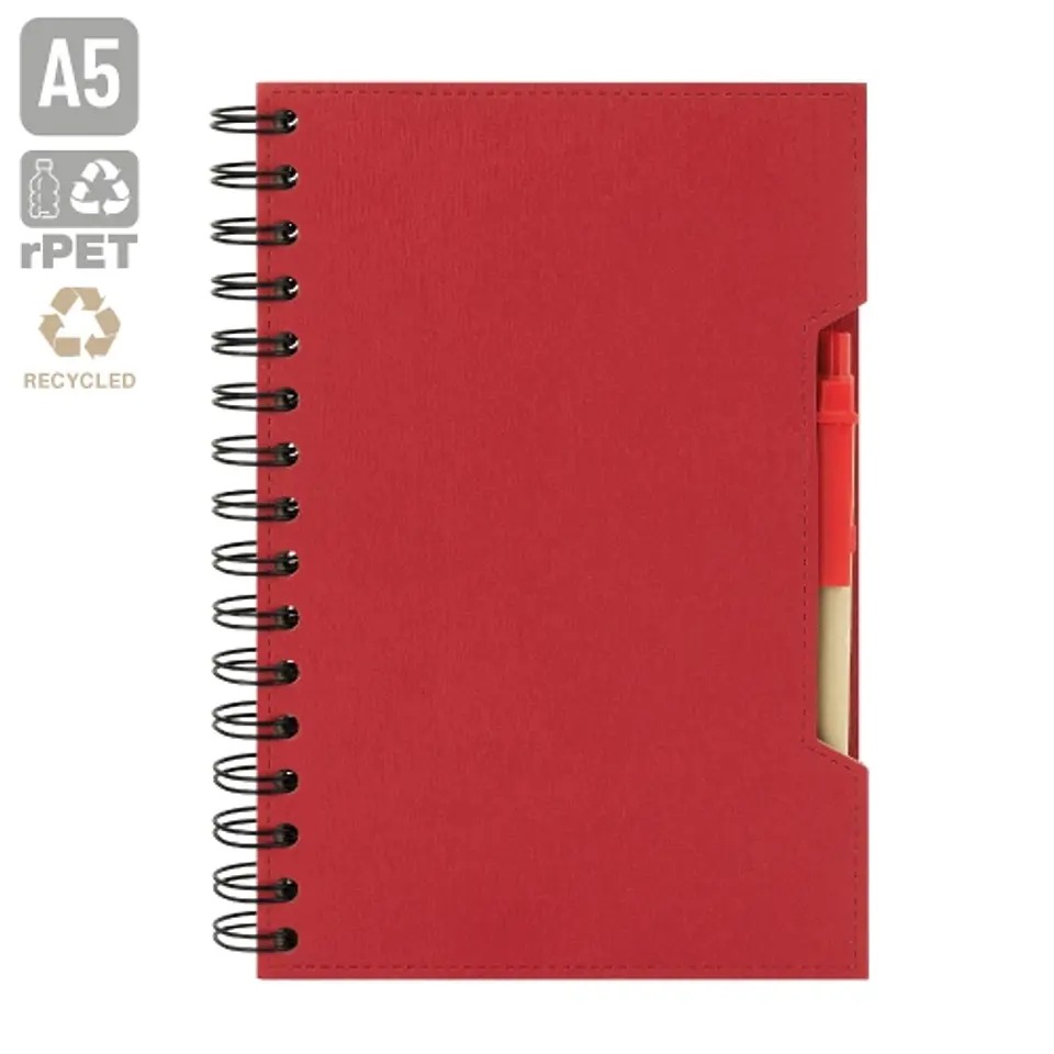 CADERNO A5 COM CANETA ECO 