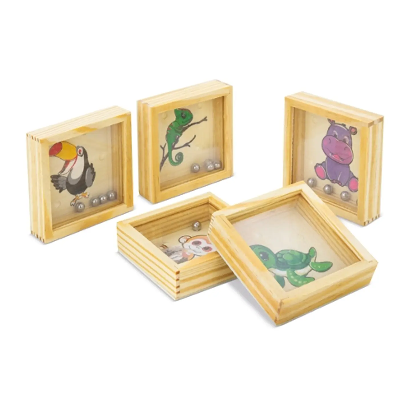 SET DE 5 LABIRINTOS EM MADEIRA 