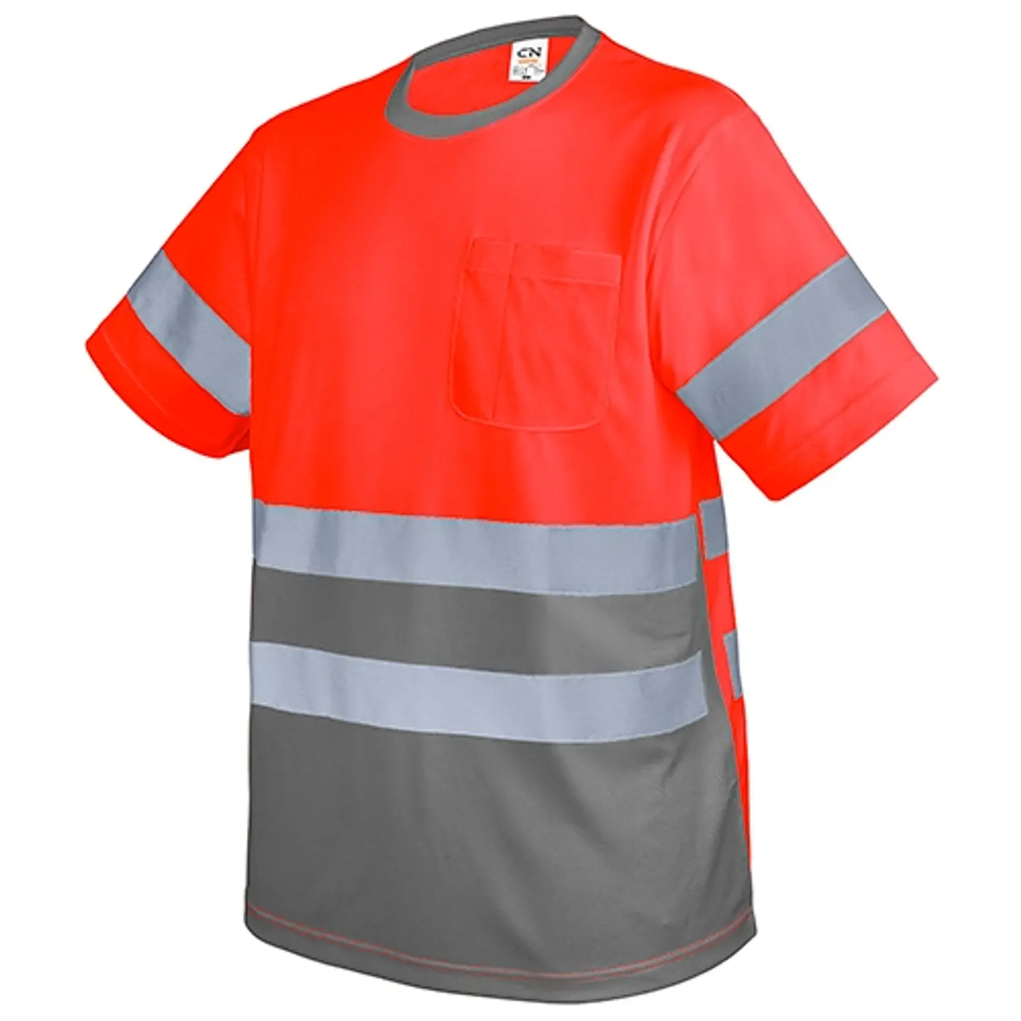 T-SHIRT COM BOLSO E FAIXAS REFLETIVAS 