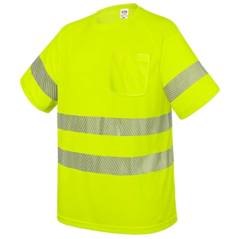 T-SHIRT COM BOLSO E FAIXAS REFLETORAS ELÁSTICAS “QVO” — 10948 4