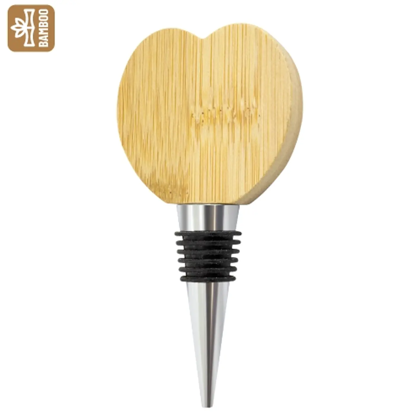ABRIDOR DE GARRAFAS TAMPA DE BAMBU NATURAL 