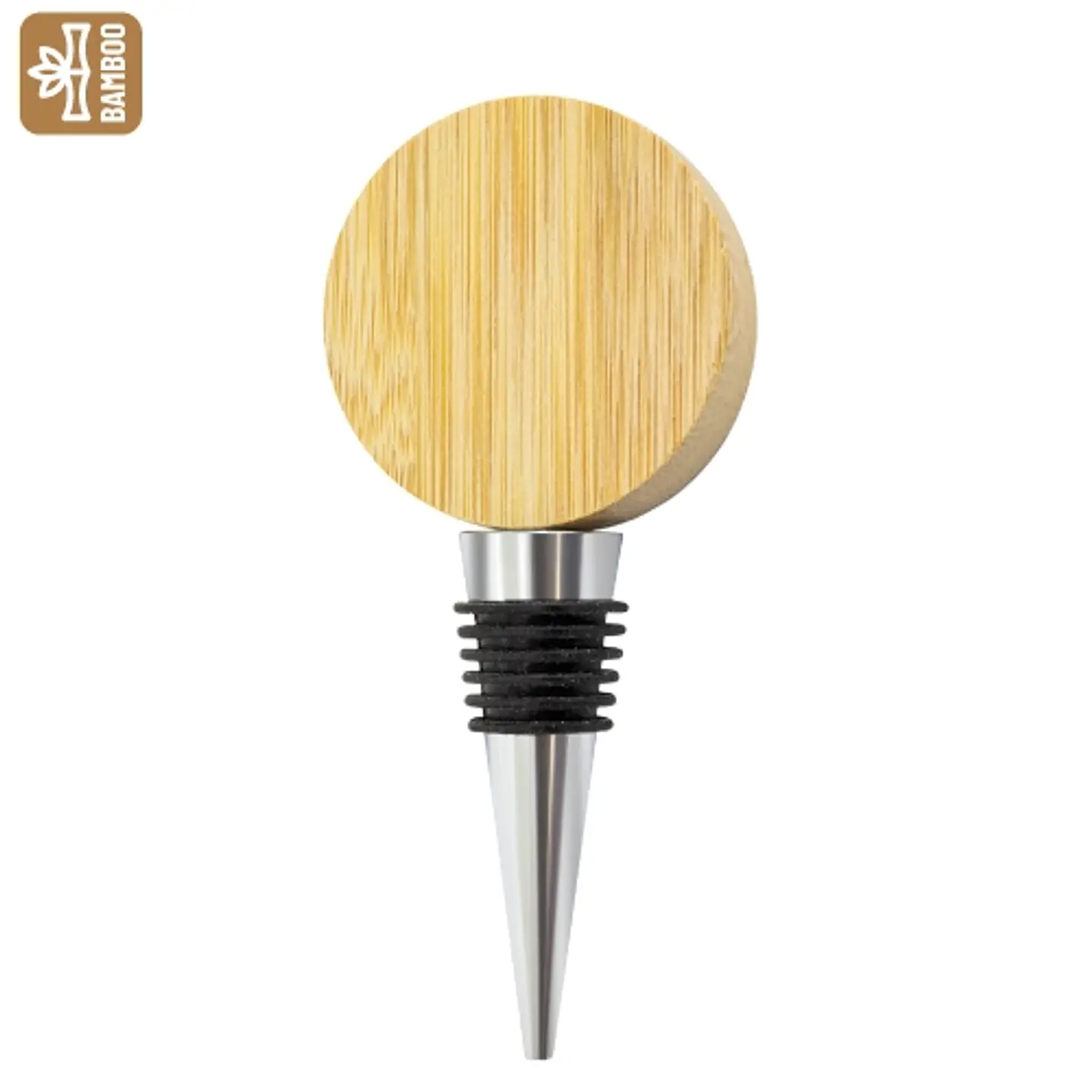 ABRIDOR DE GARRAFAS TAMPA DE BAMBU NATURAL 