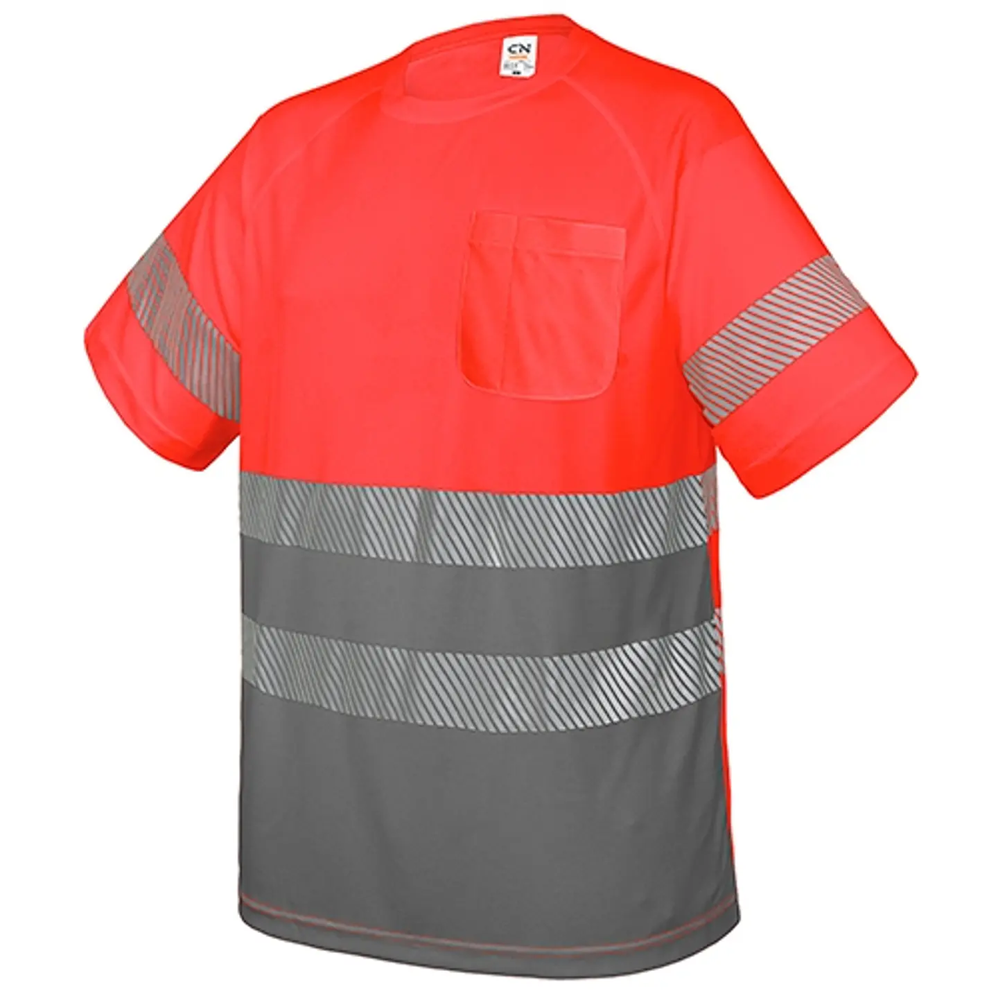 T-SHIRT COM BOLSO E FAIXAS REFLETORAS ELÁSTICAS “QVO” 1