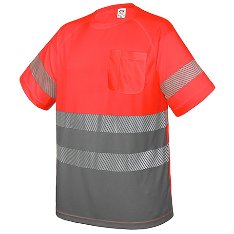 T-SHIRT COM BOLSO E FAIXAS REFLETORAS ELÁSTICAS “QVO” — 10951