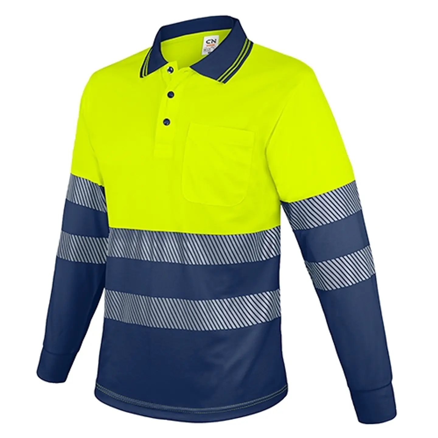 POLO DE MANGA COMPRIDA COM BOLSO E FAIXAS REFLETORAS “QVO” 1