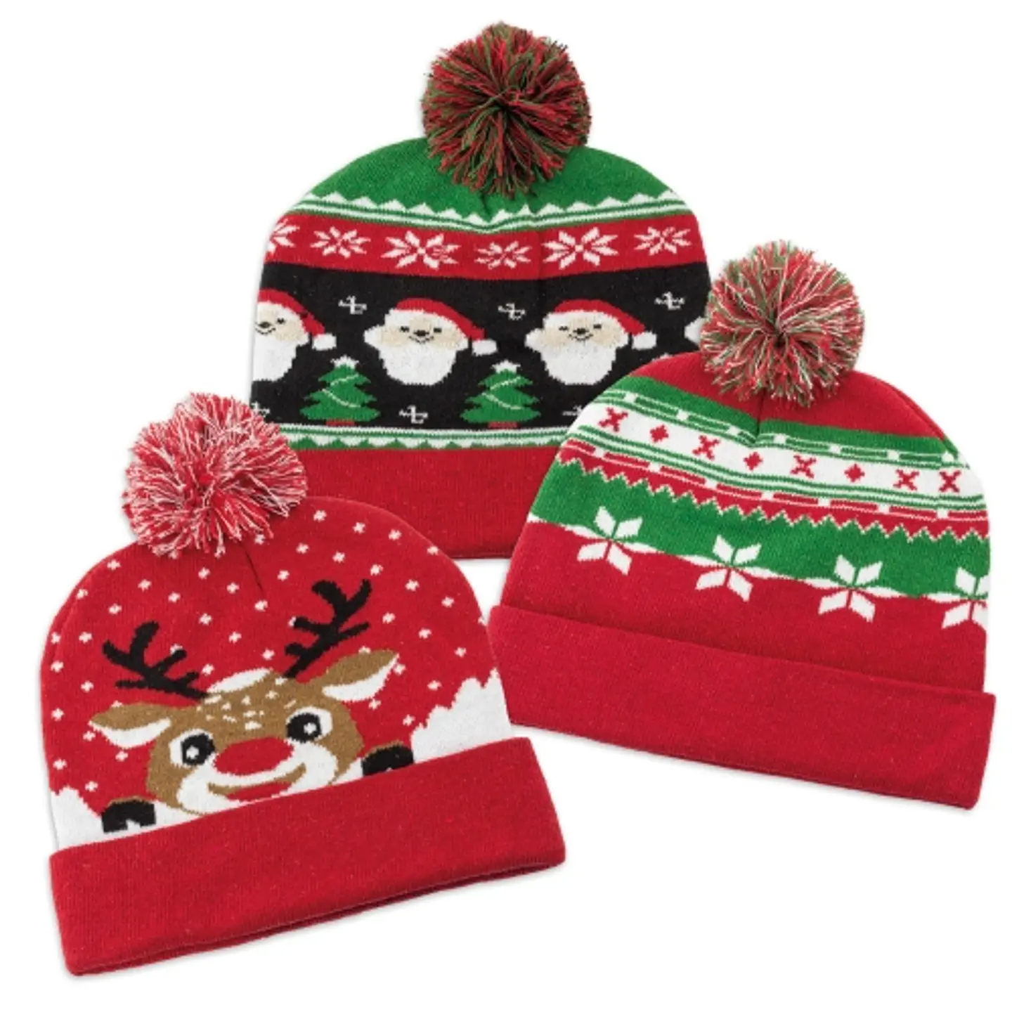 PACK DE GORROS DE NATAL “KIRAN” (PACK 3 PCS) 1