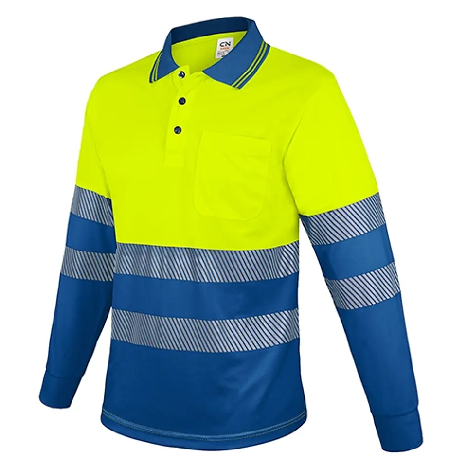POLO DE MANGA COMPRIDA COM BOLSO E FAIXAS REFLETORAS “QVO” — 10963 1