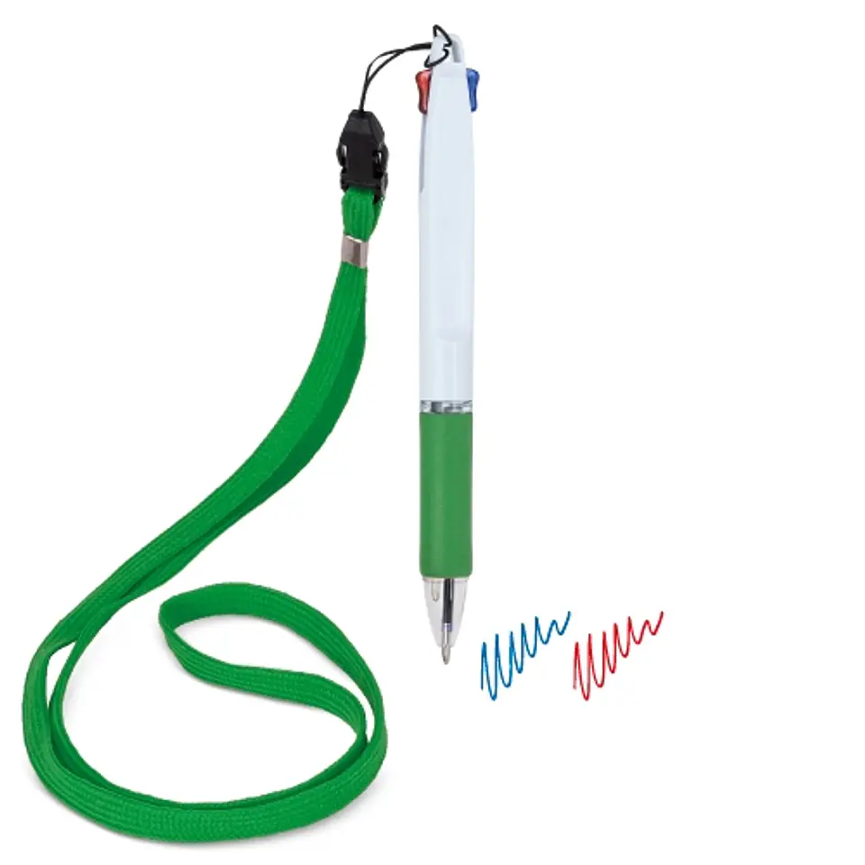 CANETA 2 CORES COM LANYARD “BISSKAR” 5