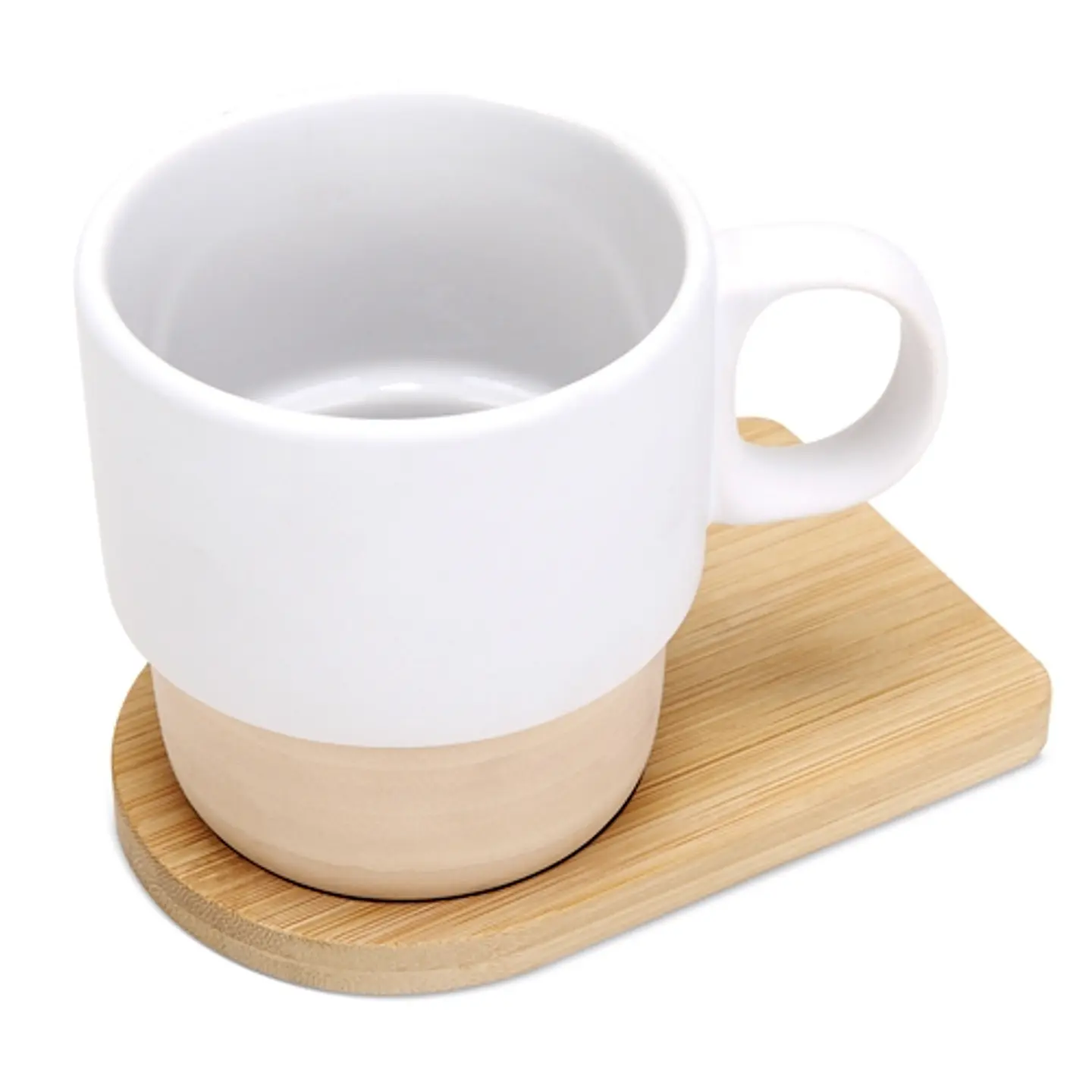 CANECA DE SUBLIMAÇÃO EMPILHÁVEL COM BASE EM BAMBU 1