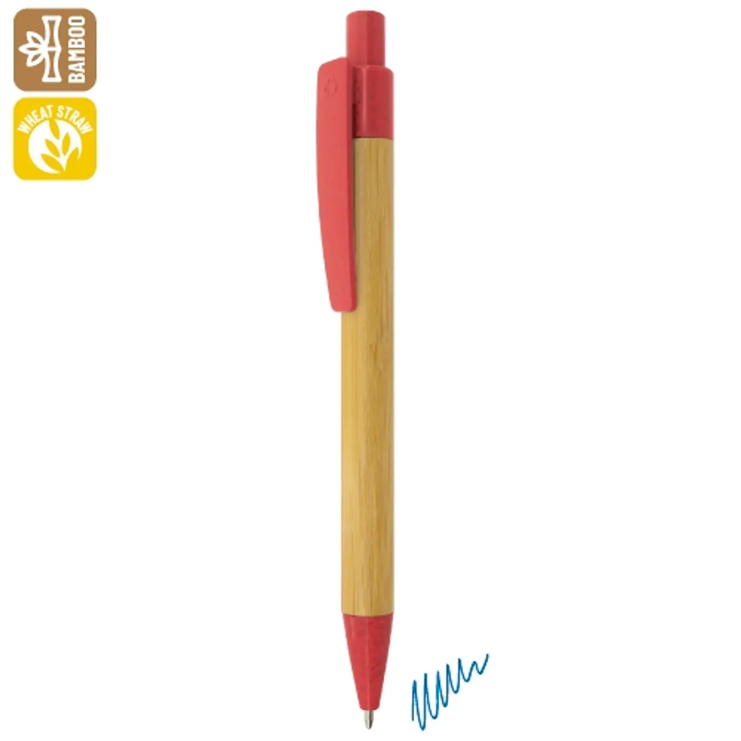 Caneta de bambú e fibra de trigo 
