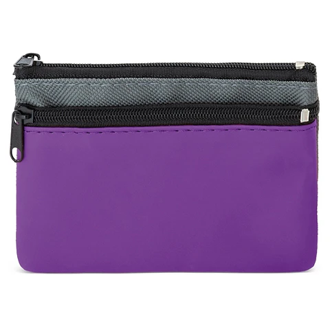 PORTA MOEDAS 2 ZIPPERS "DUBLE"