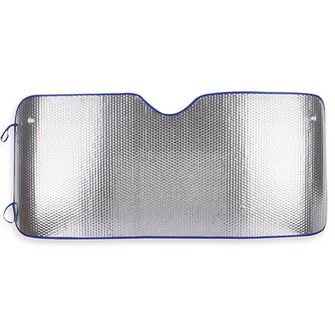 PARA-SOL METÁLICO PARA CARRO, DUPLA FACE REBORDO AZUL