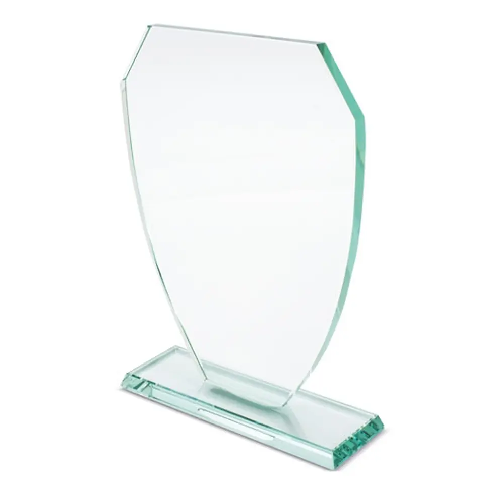 PLACA DE VIDRO COM BASE GRANDE 