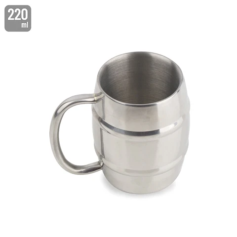 JARRA INOXIDÁVEL DUPLA CAPA 220ML "LUNDOR"