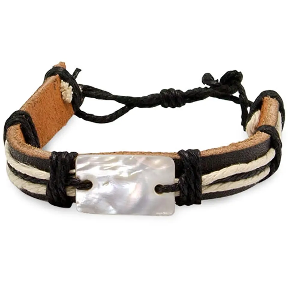 PULSEIRA EM PELE/NÁCRE 