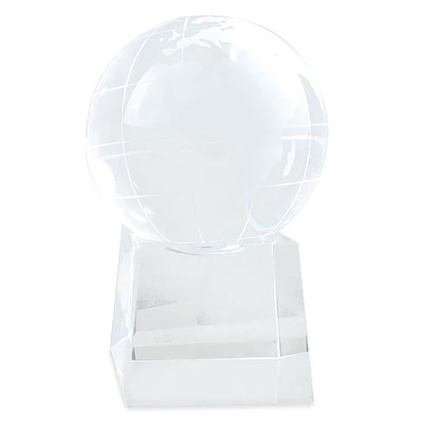 TROFEU VIDRO BOLA MUNDO "ORBE"