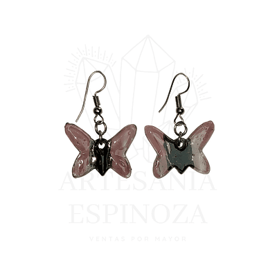 Aros de vidrio mariposa