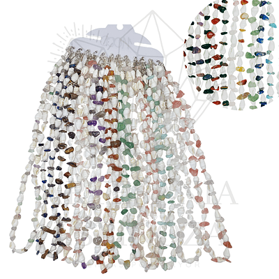 Collares de piedras con conchitas (docena)