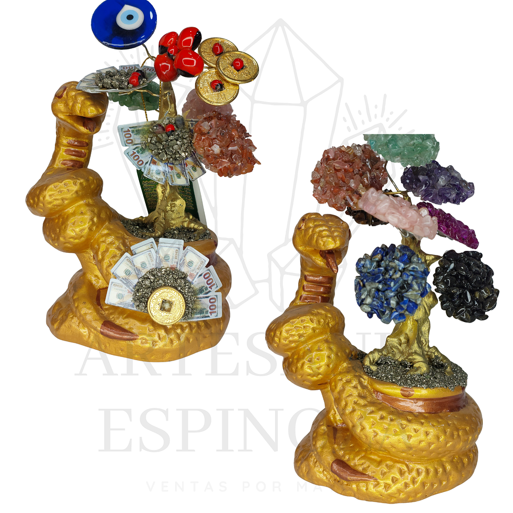 Serpiente con árbol de cuarzos