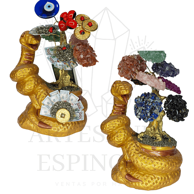 Serpiente con árbol de cuarzos