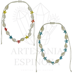 Collares de conchas con estrellas (docena)