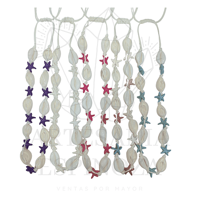 Collares de conchas con estrellas (docena)