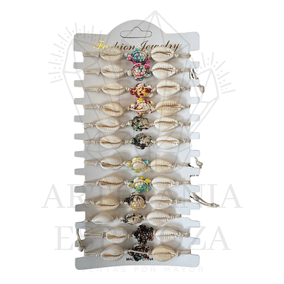 Pulsera/Tobillera conchas con tortuga