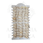 Pulsera/Tobillera conchas con estrellas blancas