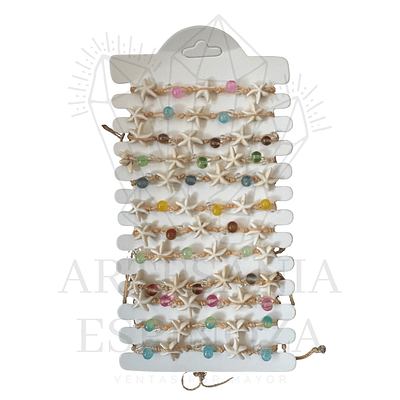 Pulsera/Tobillera estrellas con agatas