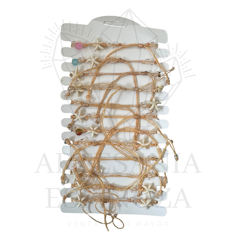Pulsera/Tobillera estrellas con agatas