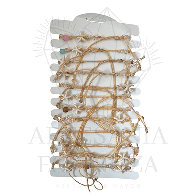 Pulsera/Tobillera estrellas con agatas