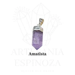Colgante de piedra en punta baño en plata (mini)