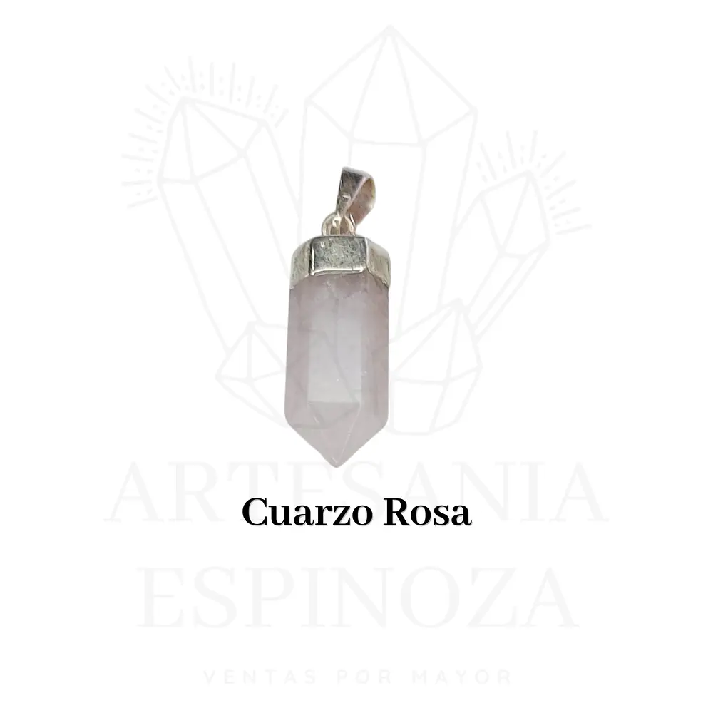 Colgante de piedra en punta baño en plata (mini)