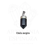 Colgante de piedra en punta baño en plata (mini)