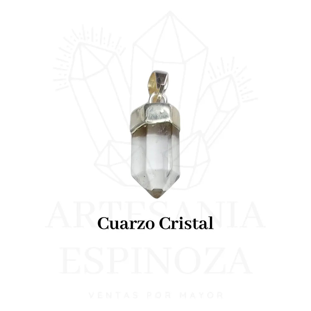 Colgante de piedra en punta baño en plata (mini)