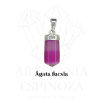 Colgante de piedra en punta baño en plata (mini)