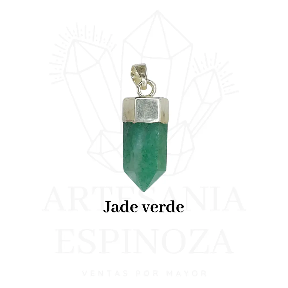 Colgante de piedra en punta baño en plata (mini)
