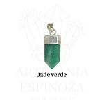 Colgante de piedra en punta baño en plata (mini)