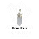 Colgante de piedra en punta baño en plata (mini)
