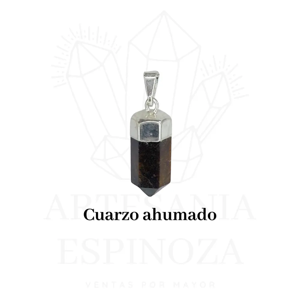 Colgante de piedra en punta baño en plata (mini)