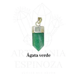 Colgante de piedra en punta baño en plata (mini)