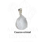 Colgante de piedra en gota baño en plata
