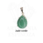 Colgante de piedra en gota baño en plata