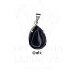Colgante de piedra en gota baño en plata
