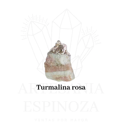 Colgante de piedra en bruto (tamaño L) - Turmalina rosa