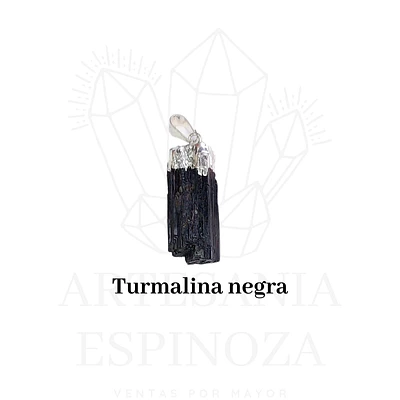 Colgante de piedra en bruto (tamaño L) - Turmalina negra