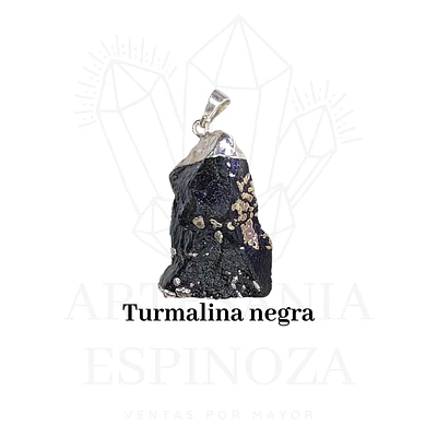 Colgante de piedra en bruto (tamaño L) - Obsidiana negra