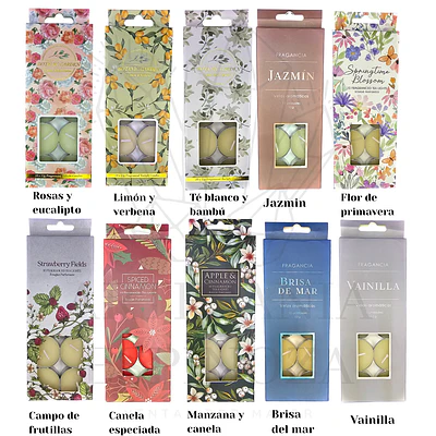 Velas flotantes con aroma 