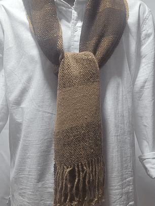 Bufanda café cuadriculado 